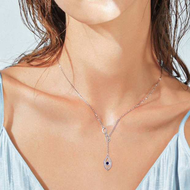 Collana occhio della protezione diamantata