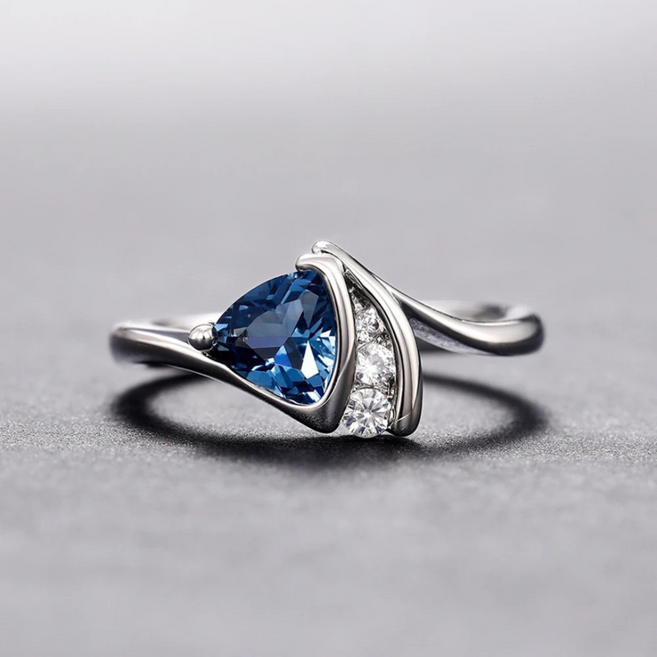 Anello Armonia Blu Argento