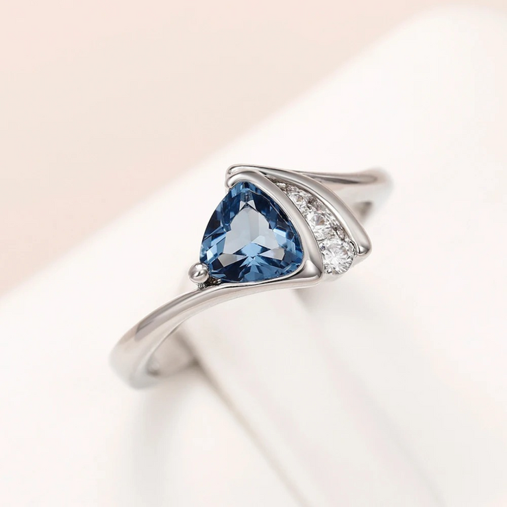 Anello Armonia Blu Argento