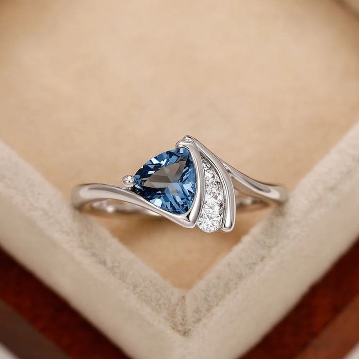 Anello Armonia Blu Argento