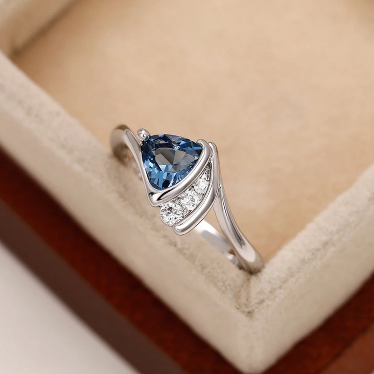 Anello Armonia Blu Argento