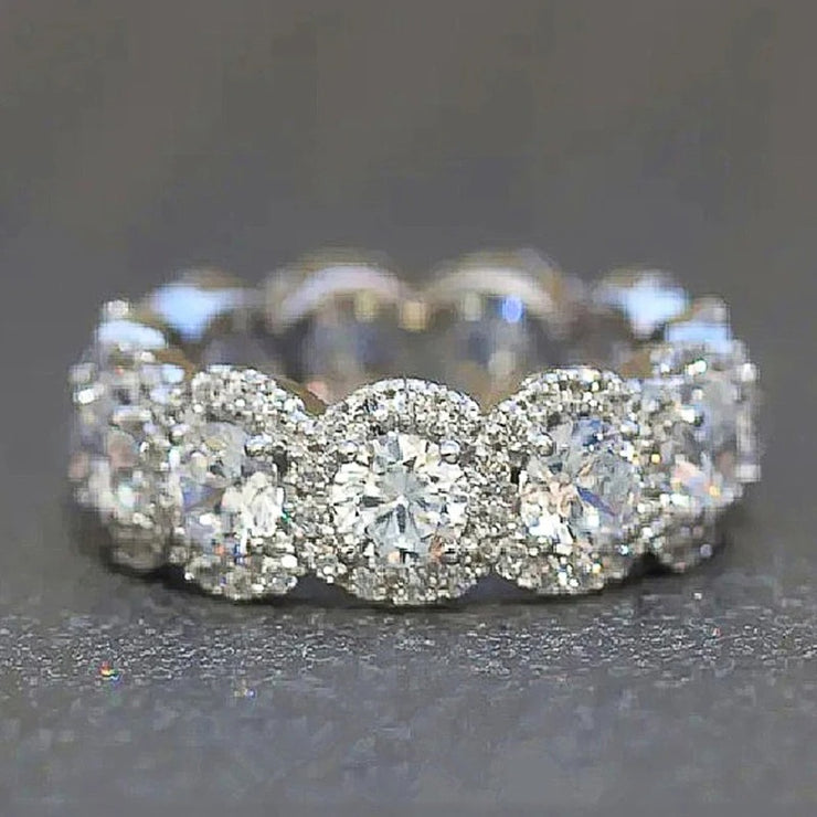 Anello eternity moissanite