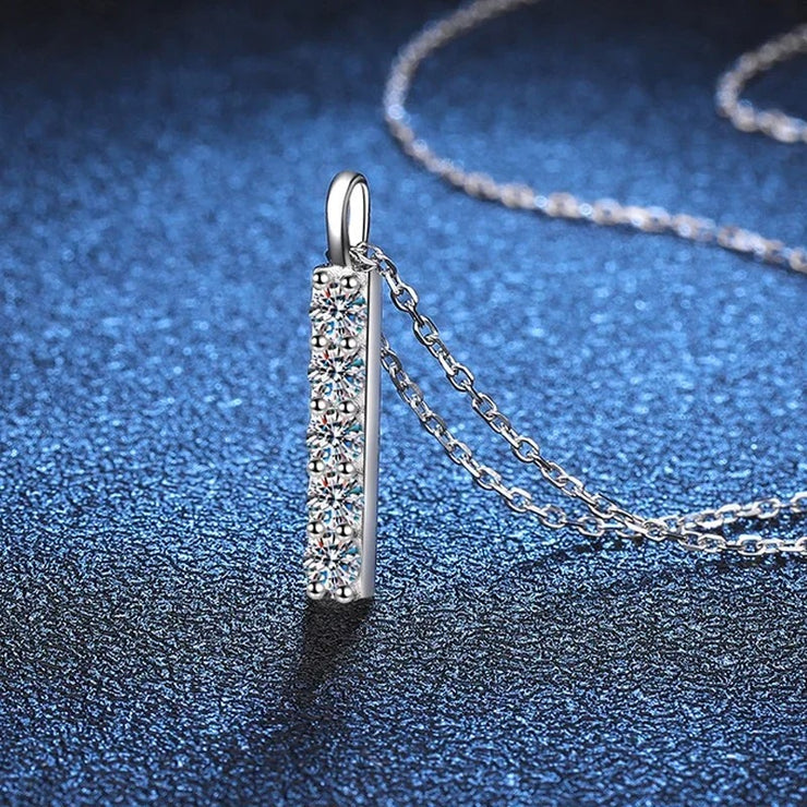 Collana argento e moissanite